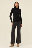 Naria Roll Neck Top- Onyx