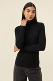 Naria Roll Neck Top- Onyx