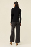 Naria Roll Neck Top- Onyx