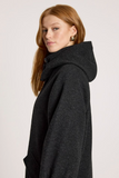 Sable Hood Jacket- Charcoal