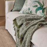 Clara Green/Cream Throw 160x200cm