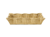 Clovelly Rattan Wavy Tray- Large