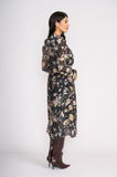 Foil - Pipe Up Shirt Dress- Shadow Leaf