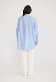 Brave+True Homestead Shirt- Light Blue Stripe