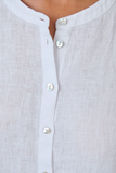 Naturals 3/4 Sleeve Top- White