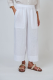 Naturals Linen Pants- White