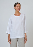 Naturals Linen Top- White