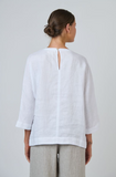 Naturals Linen Top- White