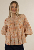 Humidity Lara Blouse - Almond