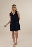 Humidity Denim Ivy Shift Dress - Dark Blue