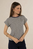 Humidity Bestie Stripe Tee - Midnight