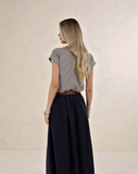 Humidity Bestie Stripe Tee - Midnight