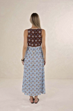 Humidity Vintage Tale Maxi Dress - Blue/Choc