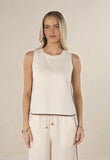 Humidity Lugano Top - Cream/choc