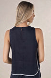 Humidity Lugano Top - Navy/White