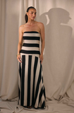 Brave+True - Priscilla Dress Monochrome Stripe