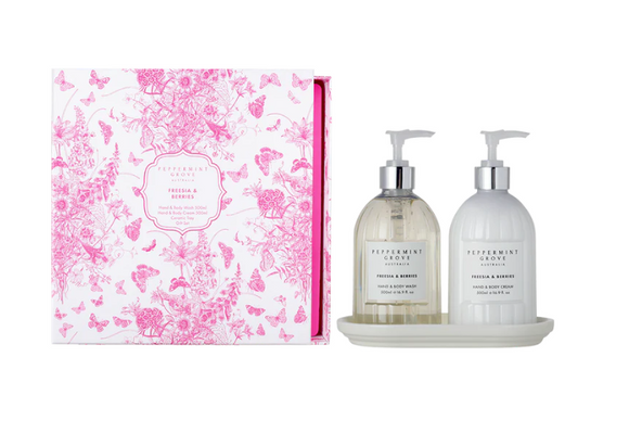 Peppermint Grove Limited Edition Freesia & Berries Hand & Body Wash & Cream Gift Set