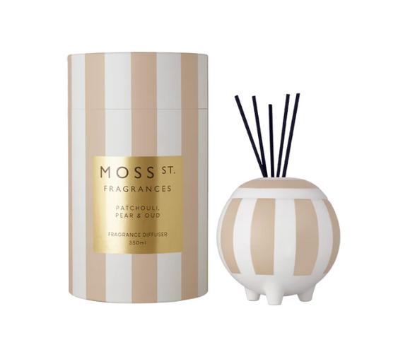 Moss St Limited Edition Patchouli, Pear & Oud Ceramic Diffuser 350ml