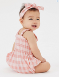 Kynd Baby Shirred Romper - Blush Check