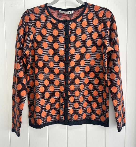 Mansted Eco Spot & Dot Cardi SNE - Rust
