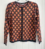 Mansted Eco Spot & Dot Cardi SNE - Rust