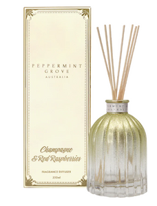 Limited Holiday Edition Peppermint Grove Champagne & Red Raspberries Fragrance Diffuser 350ml