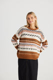 Talisman Snow Bunny Knit- Pink Stripe