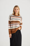 Talisman Snow Bunny Knit- Pink Stripe