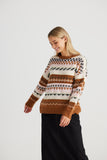 Talisman Snow Bunny Knit- Pink Stripe