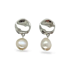 Mountain Creek Jewellery Disc & Pearl Earring