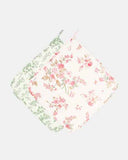 Toshi 2piece Washcloth Muslin Set- Spring Meadow