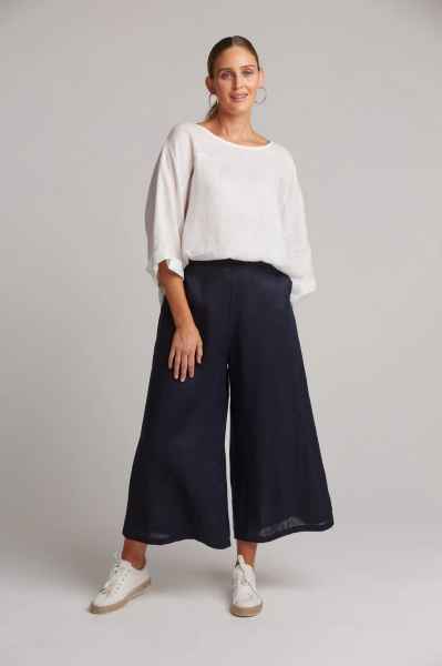 Eb & Ive Studio Crop Pant- Navy