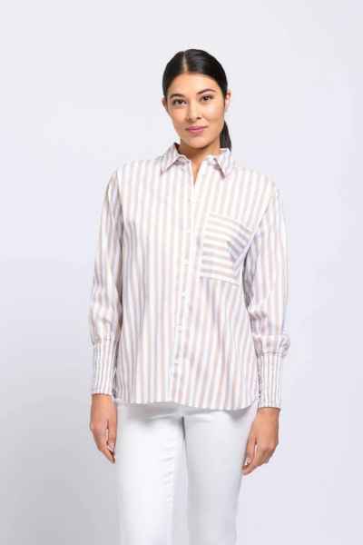 FOIL Off The Cuff Shirt- Sand Stripe