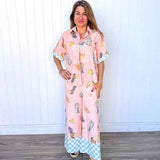 Palm Cove Kirra Pink Pineapple Long Pant