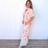 Palm Cove Kirra Pink Pineapple Long Pant