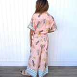 Palm Cove Kirra Pink Pineapple Long Pant