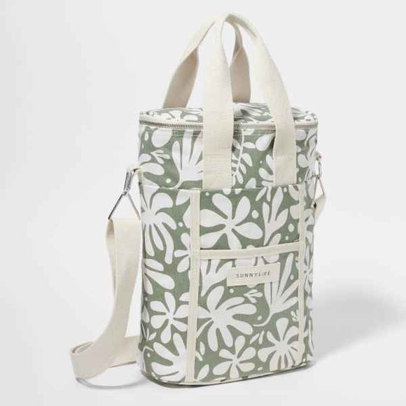 Sunnylife Canvas Drinks Bag The Vacay- Olive