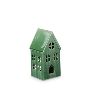 Madras Small Green Christmas House Green Table Decoration