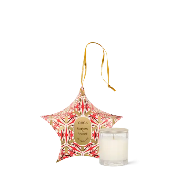 Limited Edition Circle Raspberry & Rhubarb Candle 60g