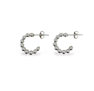 Mountain Creek Jewellery Medium Stirling Silver Double Ball Row Earring