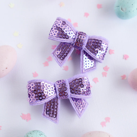 Bows Sequin Lilac