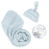 Living Textiles Stripe Hello World Newborn Gift Set