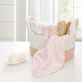 Living Textiles Butterfly/ Gingham Wash Cloth 4pk