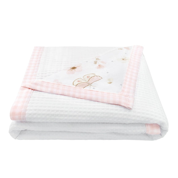 Living Textiles Butterfly Cot Waffle Blanket