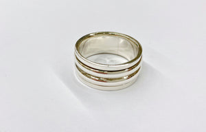 Mountain Creek Jewellery Sterling Silver 3 Band Spin Ring