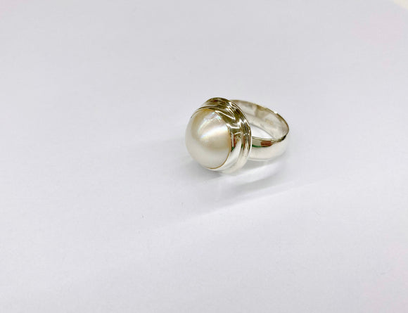 Mountain Creek Jewellery Sterling Silver Focus Mabe Pearl Ring