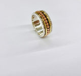 Mountain Creek Jewellery Sterling Silver Cooper Brass Spinner Ring