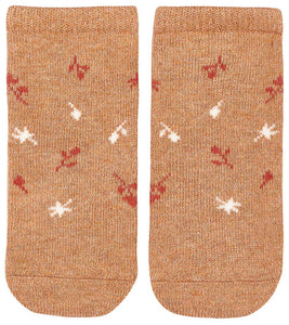 Toshi Organic Jacquard Ankle Socks Maple Leaves