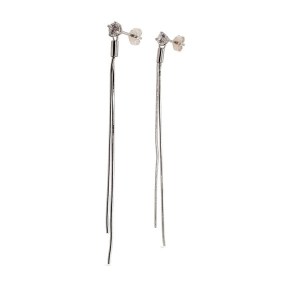 Mountain Creek Jewellery Sterling Silver Long Fine Tassle Earrings
